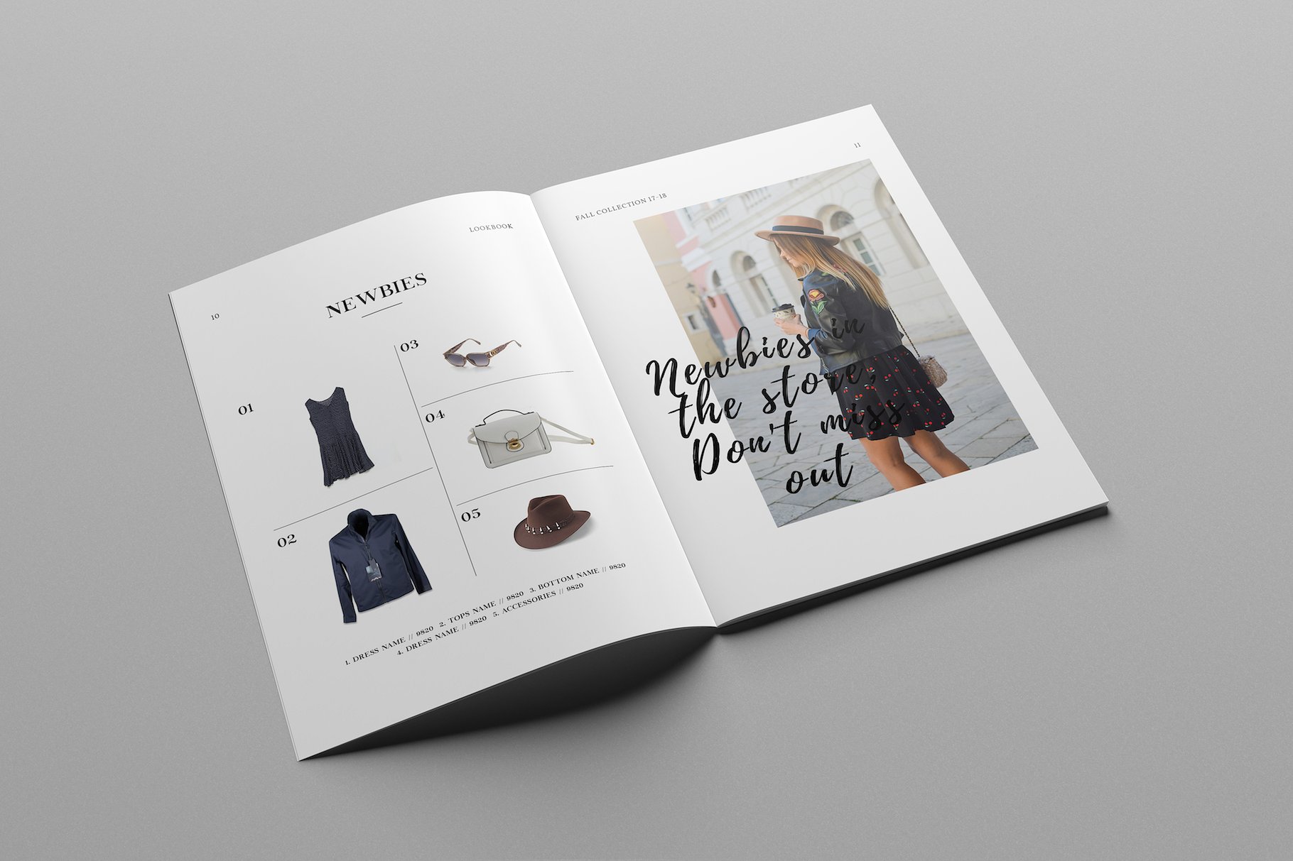 时尚极简的服装目录杂志模板下载 Fashion Catalog Lookbook Template [indd]插图3