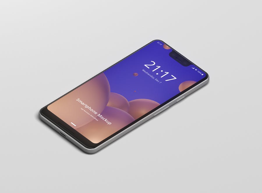 谷歌智能手机Pixel 3 XL屏幕预览样机模板 Smart Phone Mockup Pixel 3 XL插图(5)