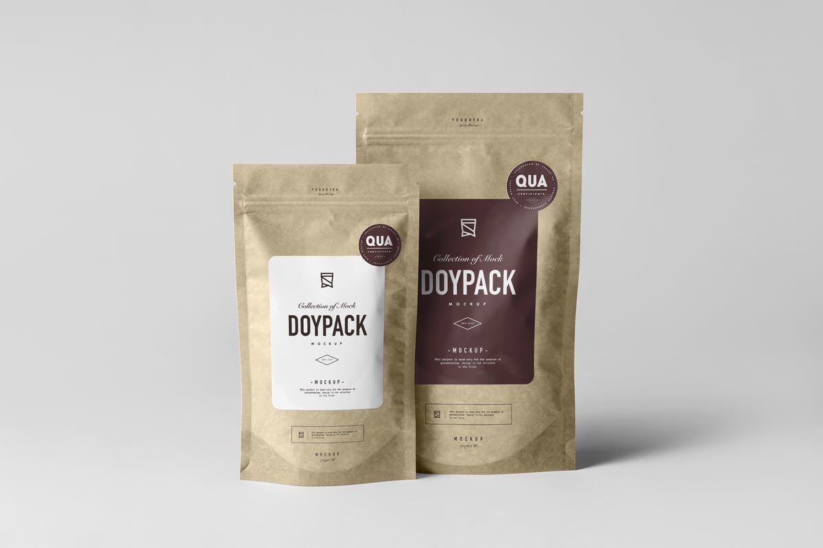 自立吸嘴袋包装样机模板 Doypack Mock-up 3插图