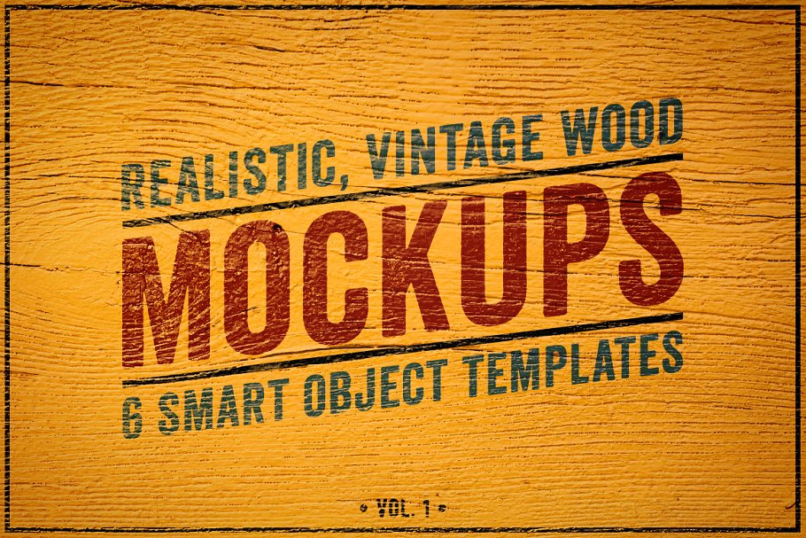 木纹背景Logo样机模板v1 Wood Logo Mockups Volume 1插图