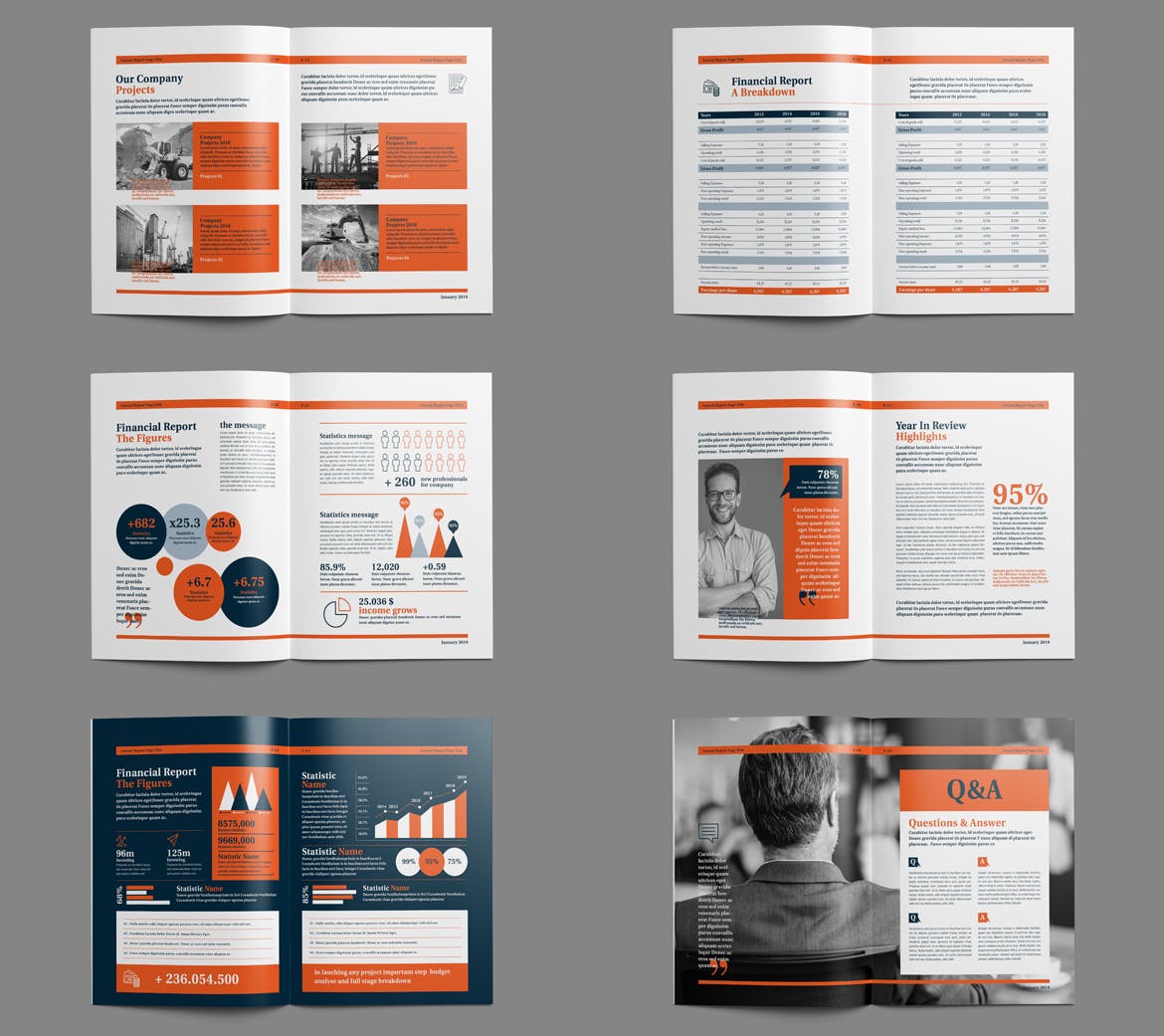 企业/行业年度报告（画册）设计模板 Annual Report Template插图(4)