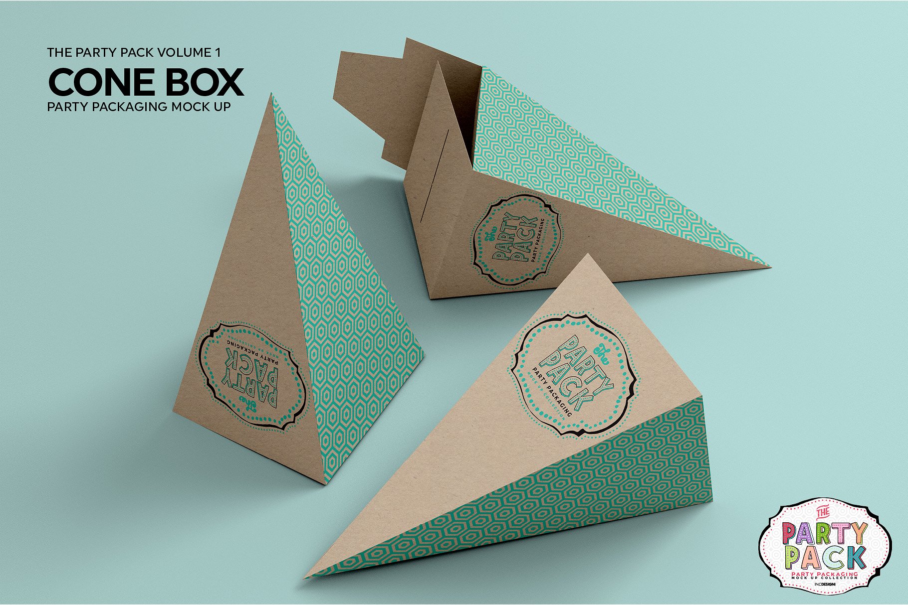 锥形盒子包装展示样机 Cone Box Packaging Mockup [psd]插图(1)