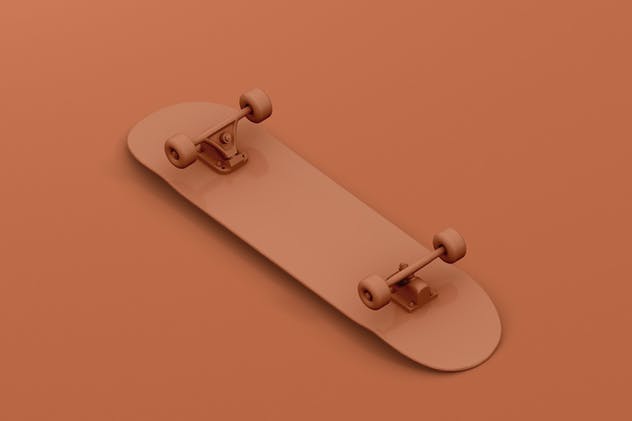 极限运动滑板图案设计样机 Skateboard Mockup插图(3)