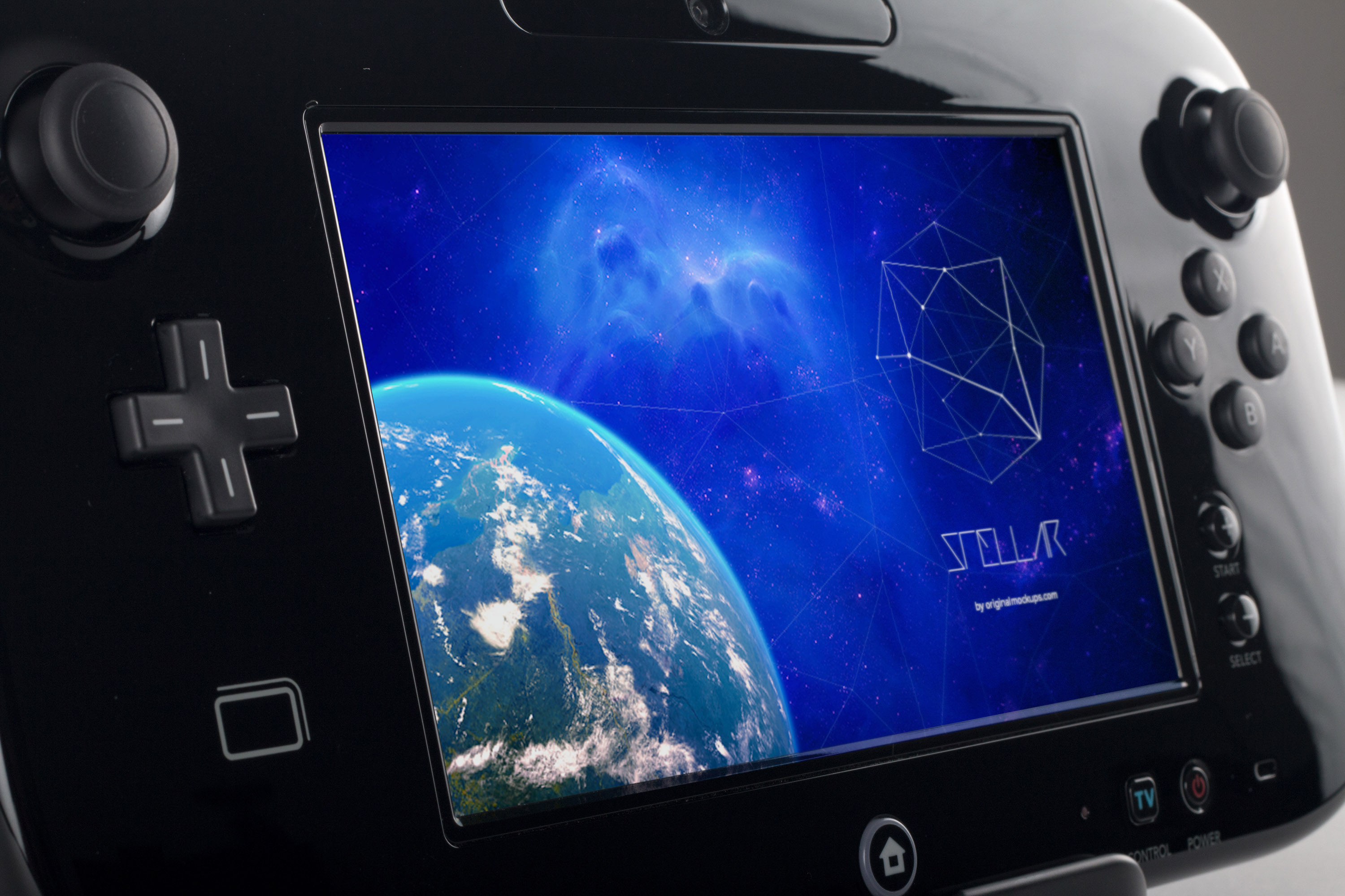 Wii U Deluxe游戏手柄样机01 Wii U Deluxe Gamepad Mockup 01插图