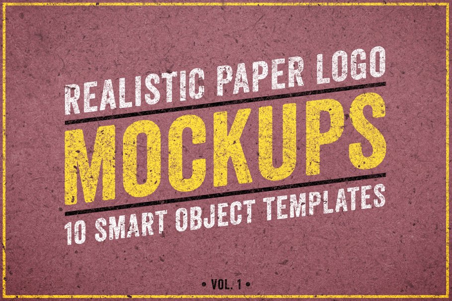 纸张印刷效果 Logo 展示样机 Paper Logo Mockups Volume 1插图4