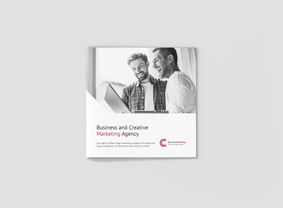 方形企业宣传画册/年度报告设计模板 Business Marketing – Company Profile Square插图(1)