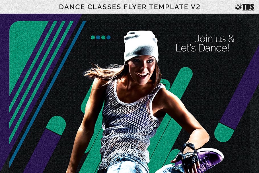 舞蹈培训课程宣传广告海报PSD模板v2 Dance Classes Flyer PSD V2插图(6)