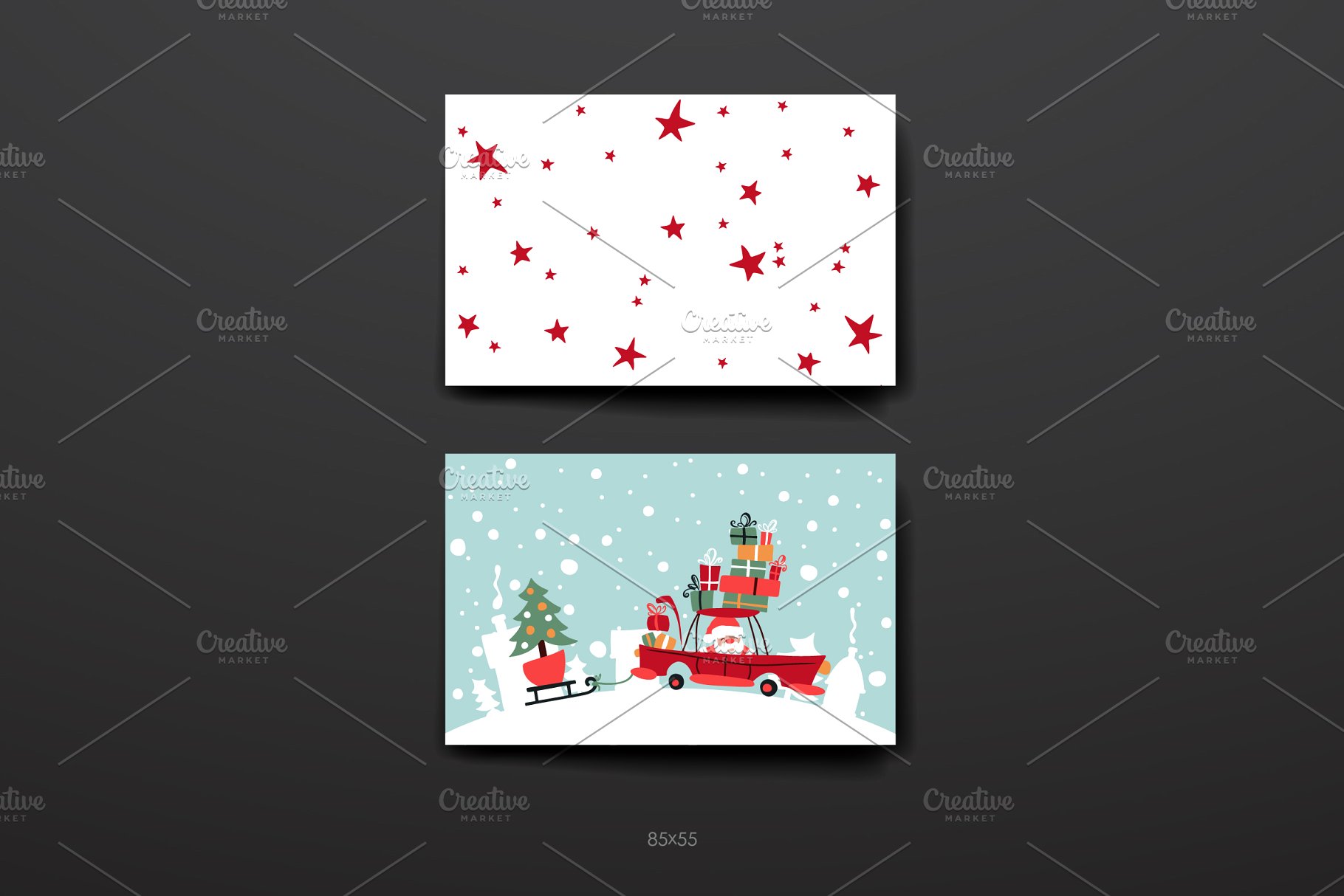 圣诞节日贺卡卡片模板 Merry Christmas Card Templates插图(10)