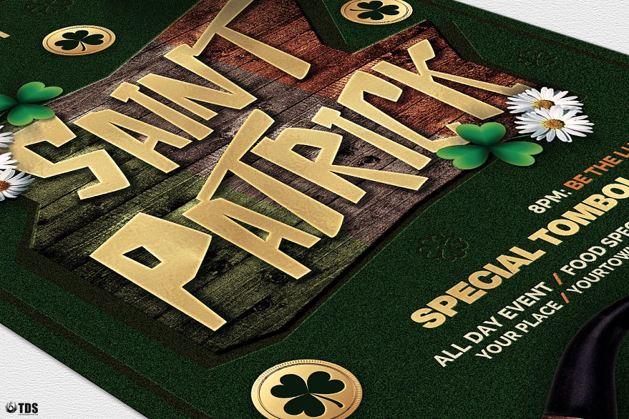 圣帕特里克节活动海报传单PSD模板v6 Saint Patricks Day Flyer PSD V6插图(5)