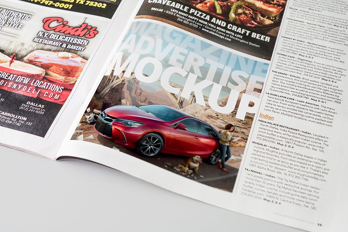 杂志广告设计印刷效果图样机模板v2 Magazine Advert Mockups v2插图(4)