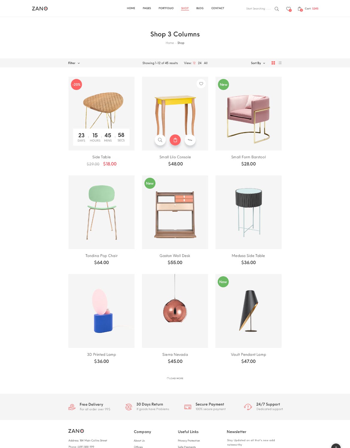 家具电子商务网上商城设计PSD模板 Zano | Furniture eCommerce PSD Template插图14