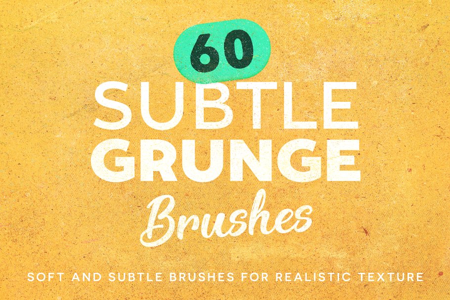 60款微粒沙砾纹理PS笔刷 60 Subtle Grunge Brushes插图