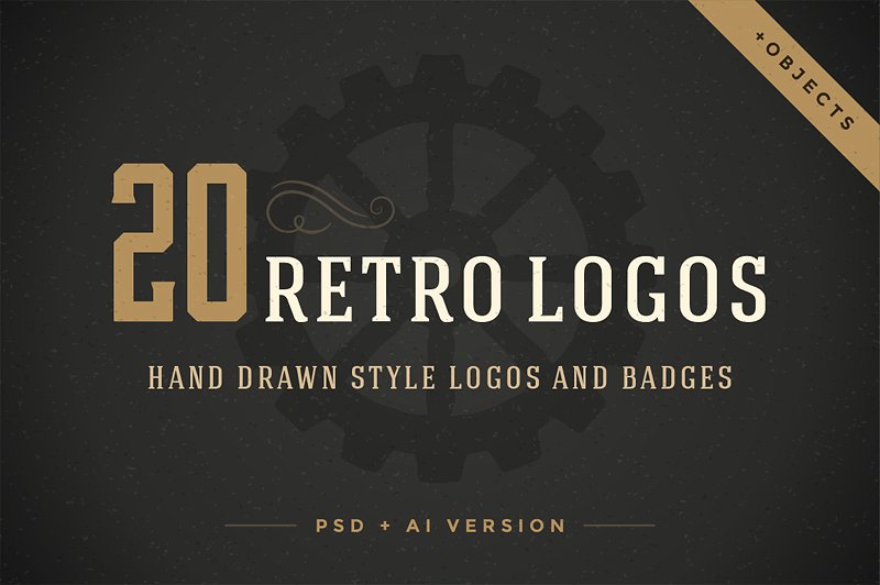 20款手绘Logo标志设计模板 20 hand drawn logos插图