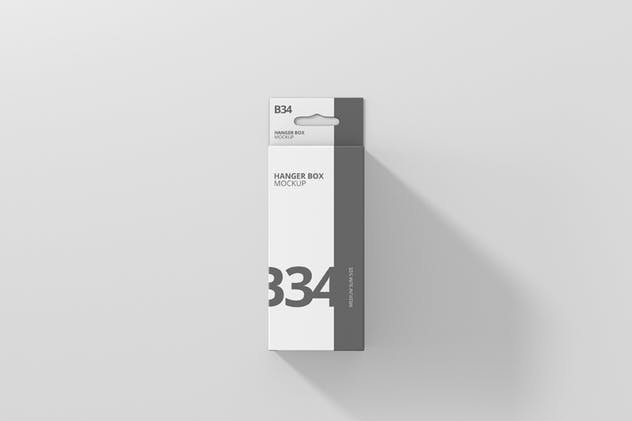 带挂钩的中等矩形尺寸包装盒子样机 Box Mockup – Medium Rectangle Size with Hanger插图(6)