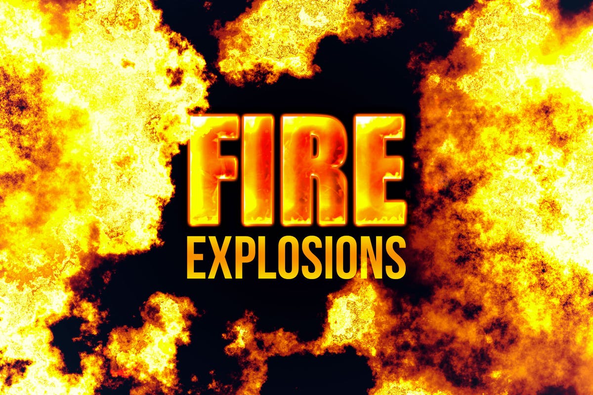 80款逼真火焰图形PS笔刷 80 Photorealistic Fire Explosions插图