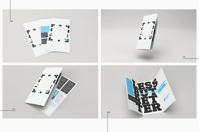 对折小册子传单样机模板 Trifold Brochure Mock-Up Pack插图5