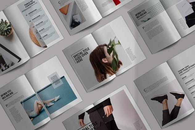 极简主义设计风格时尚行业宣传画册设计模板 Minimal Brochure Template插图(1)