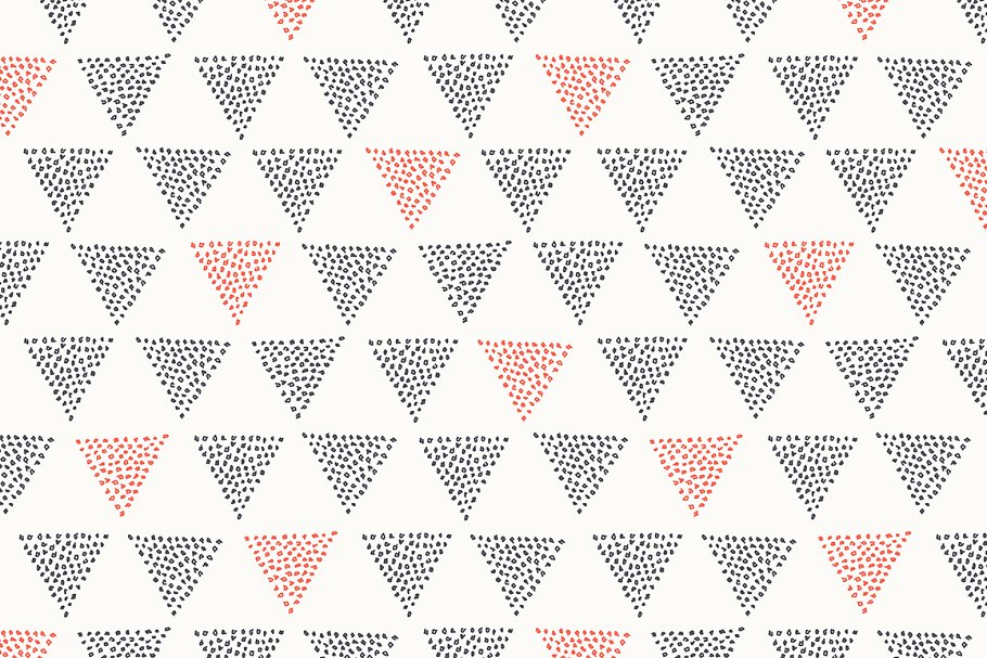 三角几何图形叠加无缝纹理4 Triangles. Seamless Patterns. Set 4插图(2)