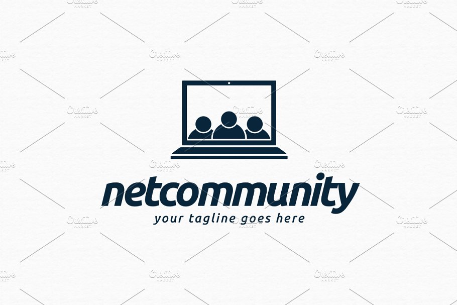 网络社区社交类logo模板 Net Community Logo Template插图(3)