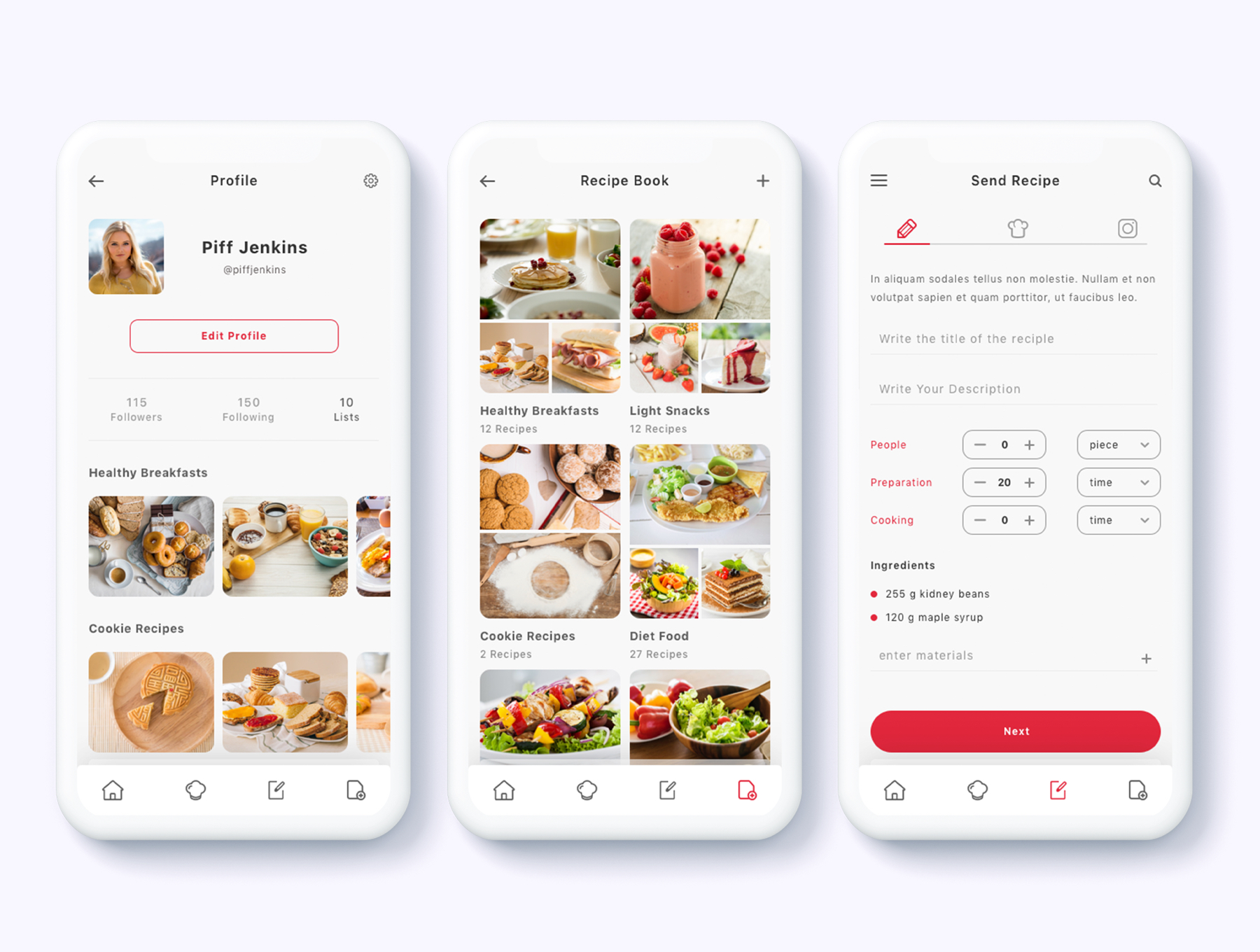 蚂蚁素材下午茶：美食社交订餐点餐类APP UI KIT套装模板下载 app设计app界面设计Sketch素材Sketch模板 [Sketch,XD]插图(3)