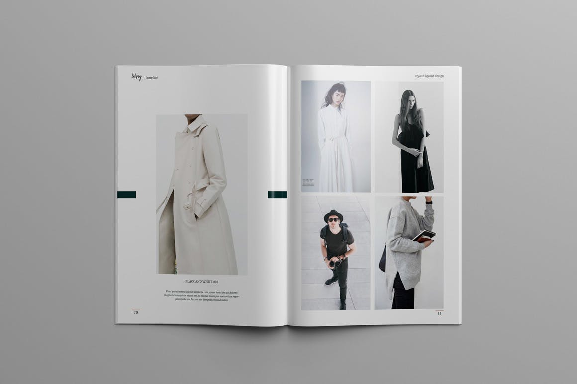 时尚摄影/时装品牌产品目录&杂志设计模板 KELSEY – Fashion Lookbook & Magazine插图(4)