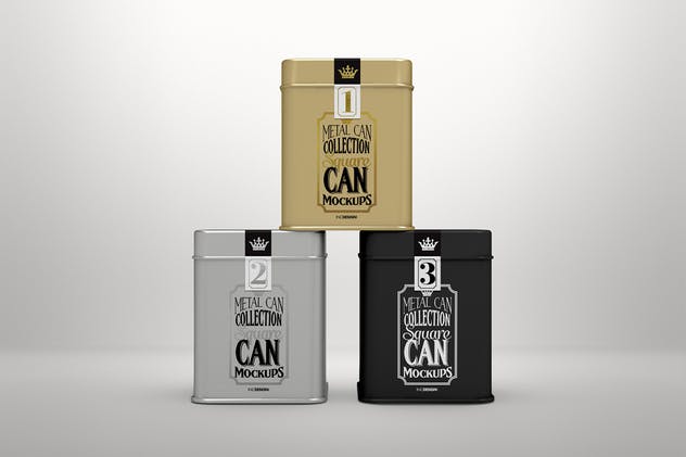 各种各样的金属罐头样机大合集 Vol. 1 Metal Can Mockup Collection插图(8)