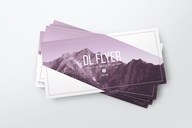 DL企业品牌传单样机设计模板 DL Flyer Mockups插图(3)
