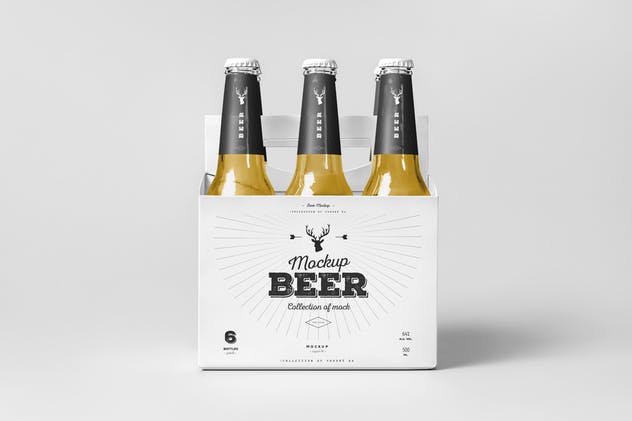 啤酒包装外观设计展示样机模板 Beer Mock-up 5插图(3)