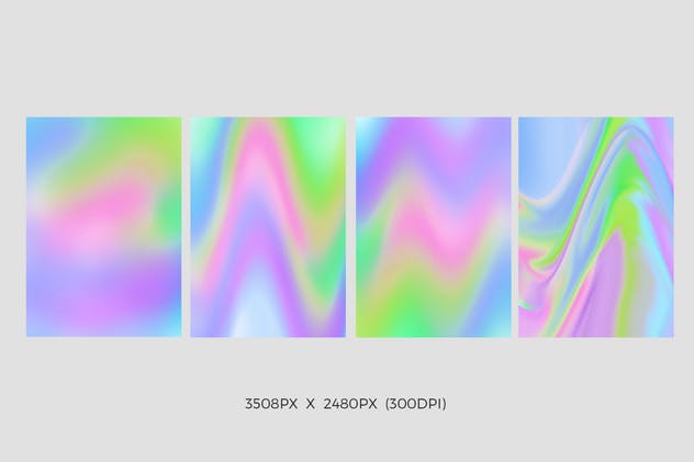 闪亮彩虹色全息纹理合集v1 Iridescent Holographic Texture v1插图1