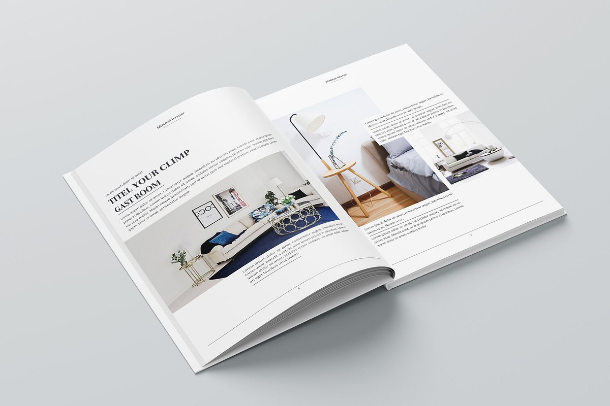 时尚的室内居家杂志封面设计&版面设计&画册设计模板下载[indd]插图(3)