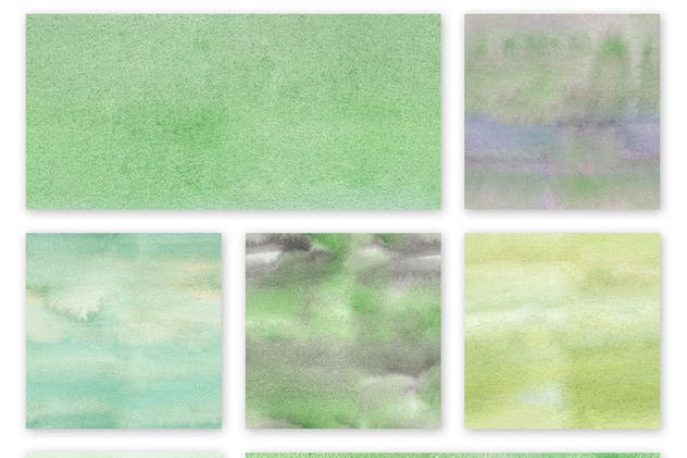 23款绿色基底水彩纹理 Watercolor Seamless Textures – Green Pack插图5