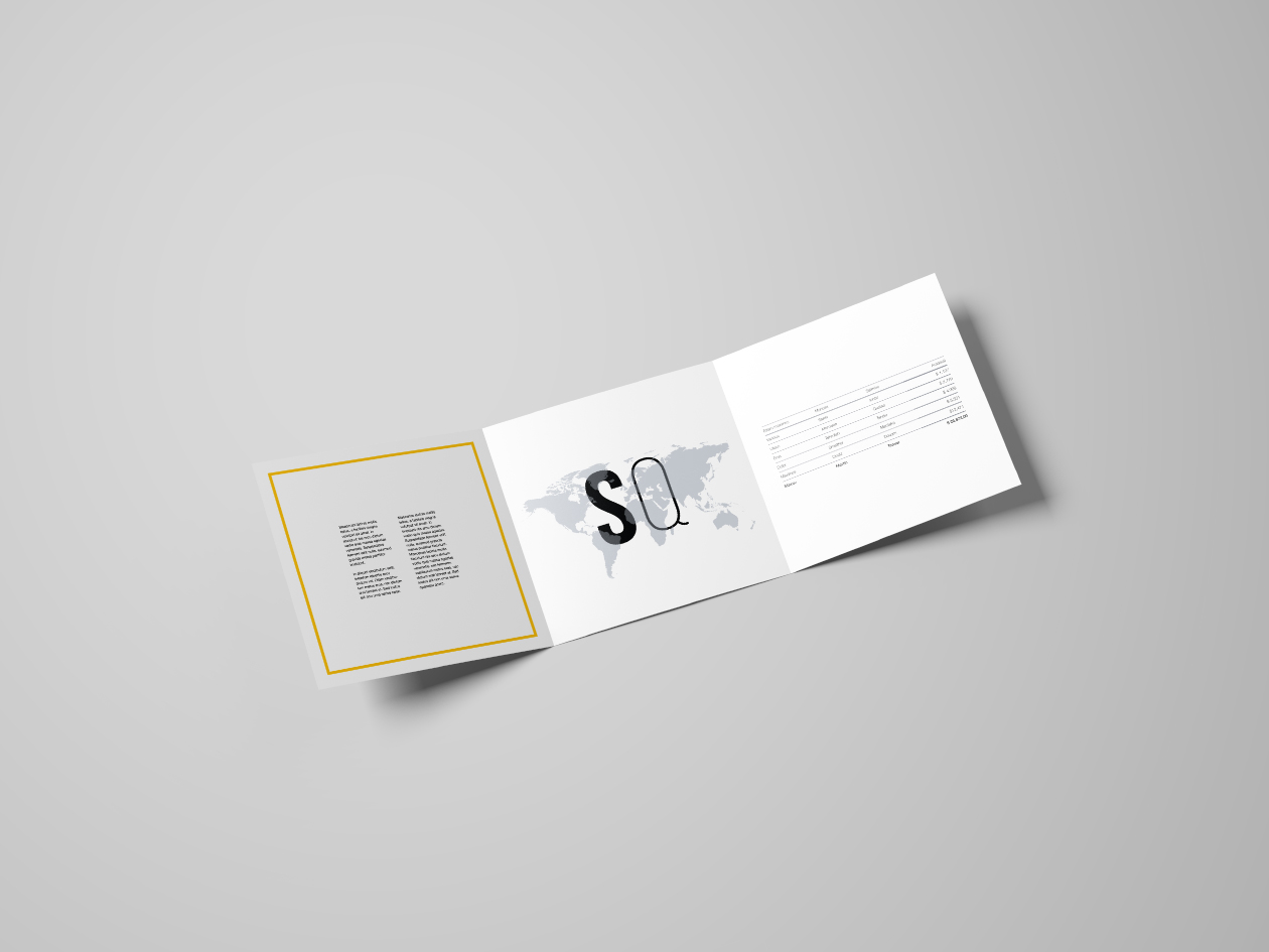 方形三折小册子设计内页印刷效果图样机模板 Square Tri-Fold Brochure Mockup插图(5)