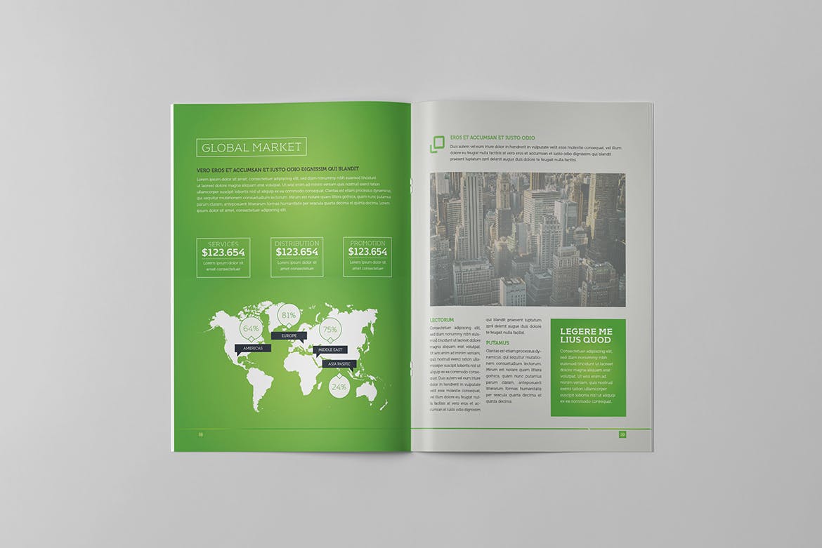 企业宣传册制作宣传画册版式设计模板 Light Business Brochure插图(9)