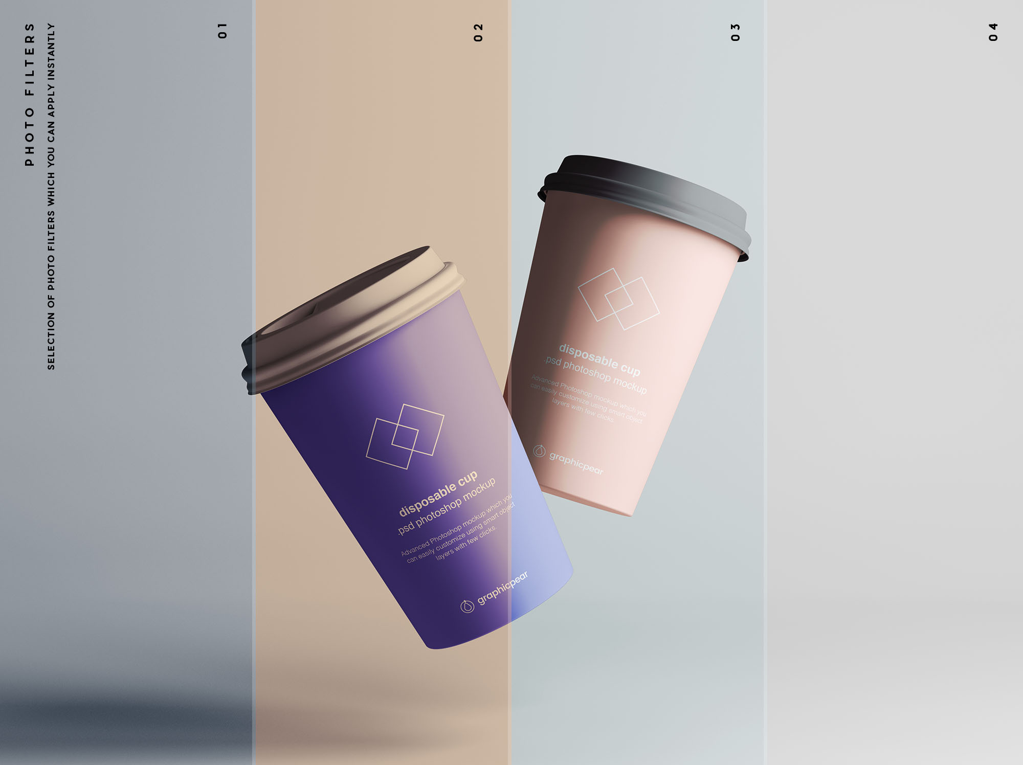 7个咖啡纸杯定制外观设计效果图样机模板 7 Coffee Cup Mockups插图(8)