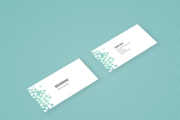 企业品牌办公用品样机模板 Branding Identity Mock Up – Teal Tirangles插图(10)