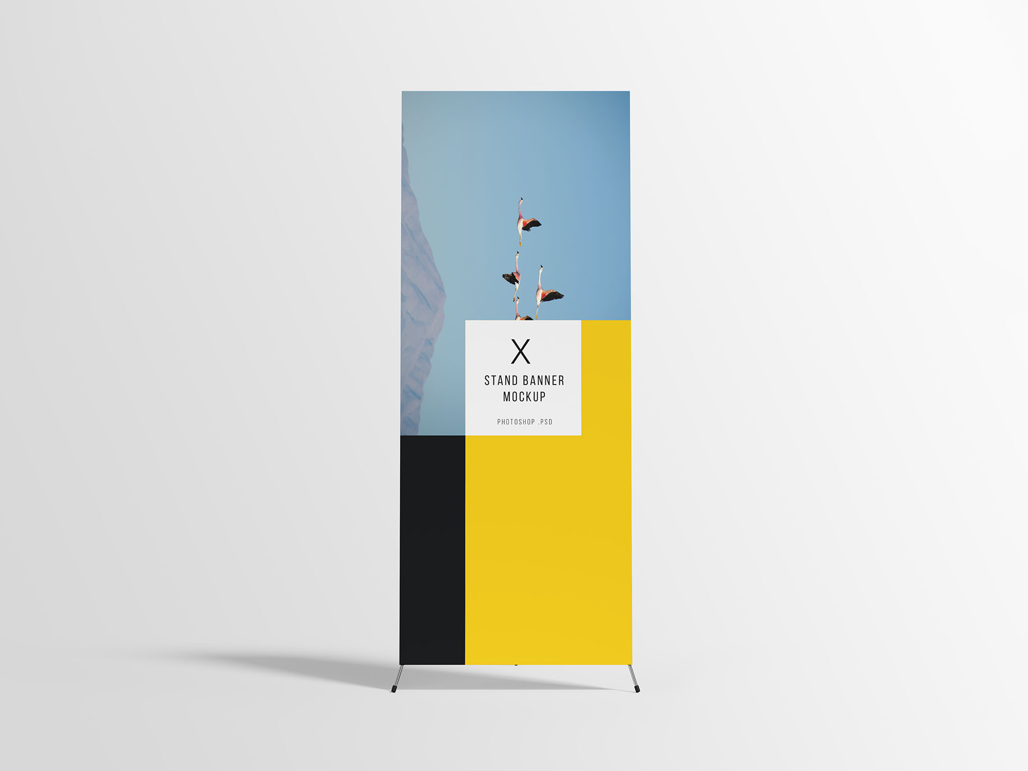 X展架Banner广告设计效果样机模板 X-Stand Banner Mockup插图