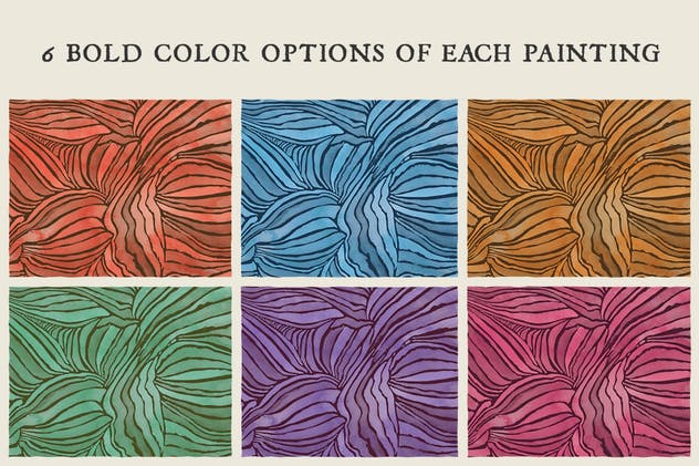 手绘水彩艺术图案纹理合集 Hand Painted Watercolor Textures插图(4)