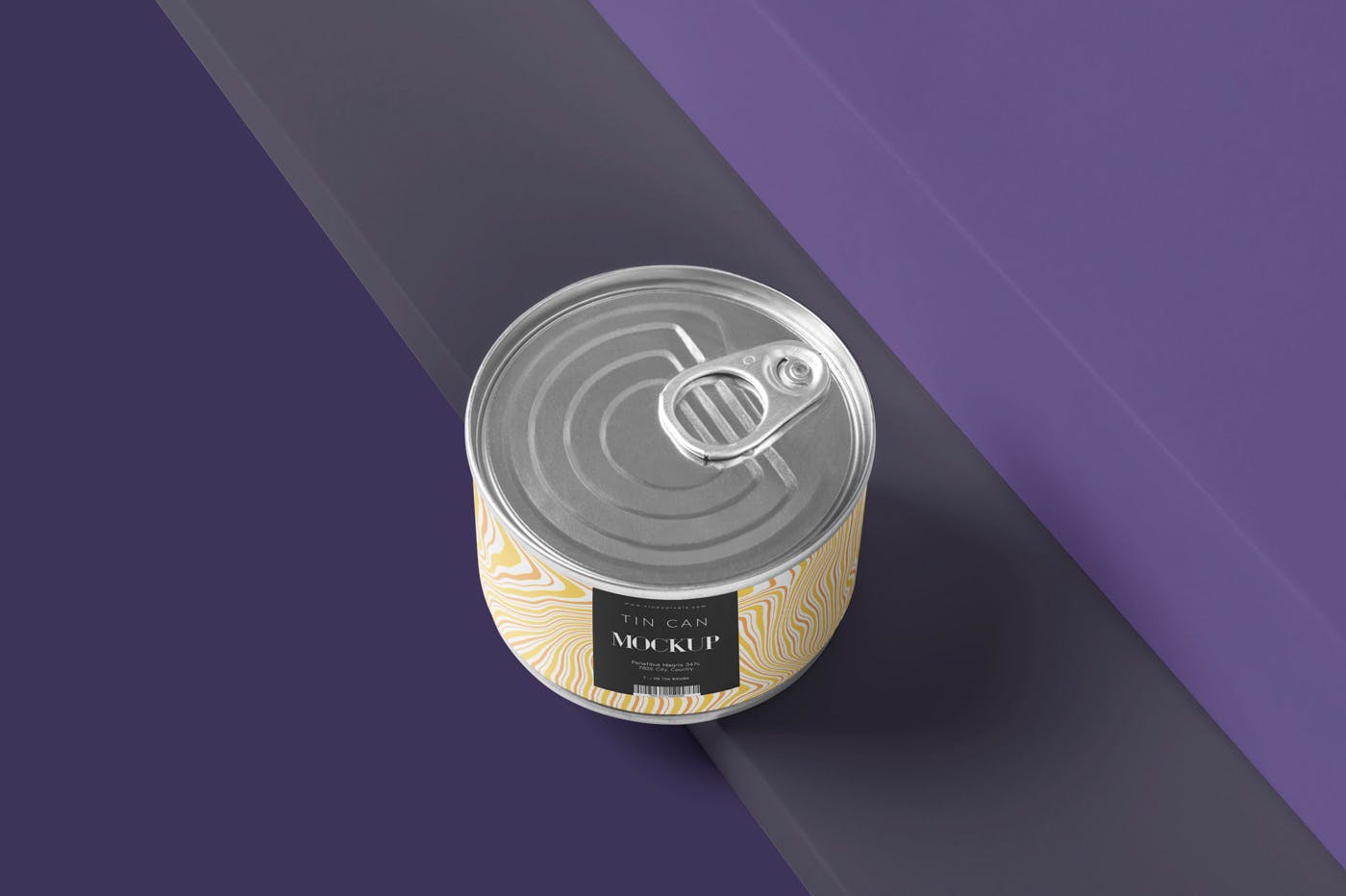 食品罐头外观设计效果图样机PSD模板 Small Food Tin Can Mockups插图(4)