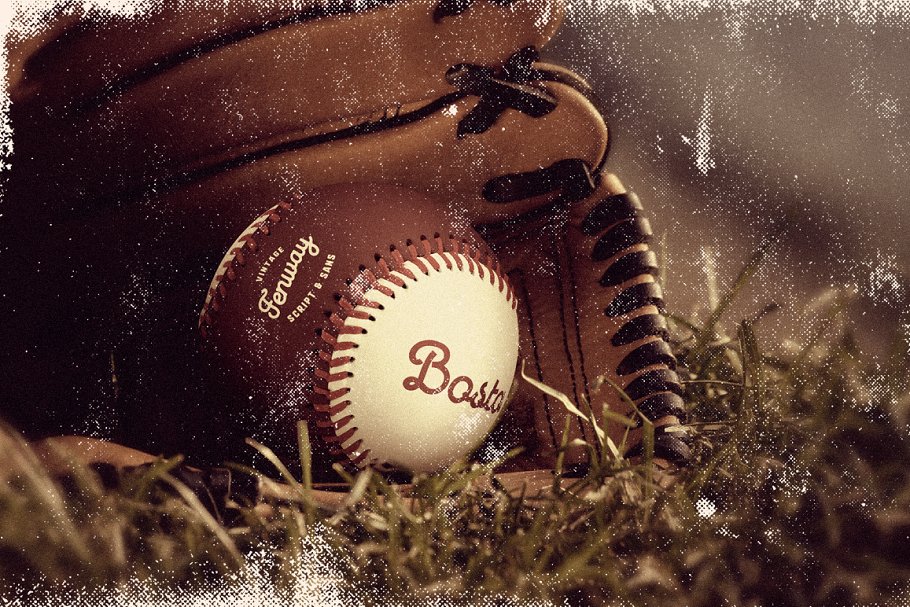 复刻棒球服和球队标志字体 Fenway • Script & Sans + Bonus插图3