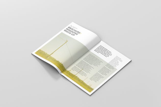 时尚宣传册杂志样机模板 Brochure / Magazine Mockup – 7×10插图(2)