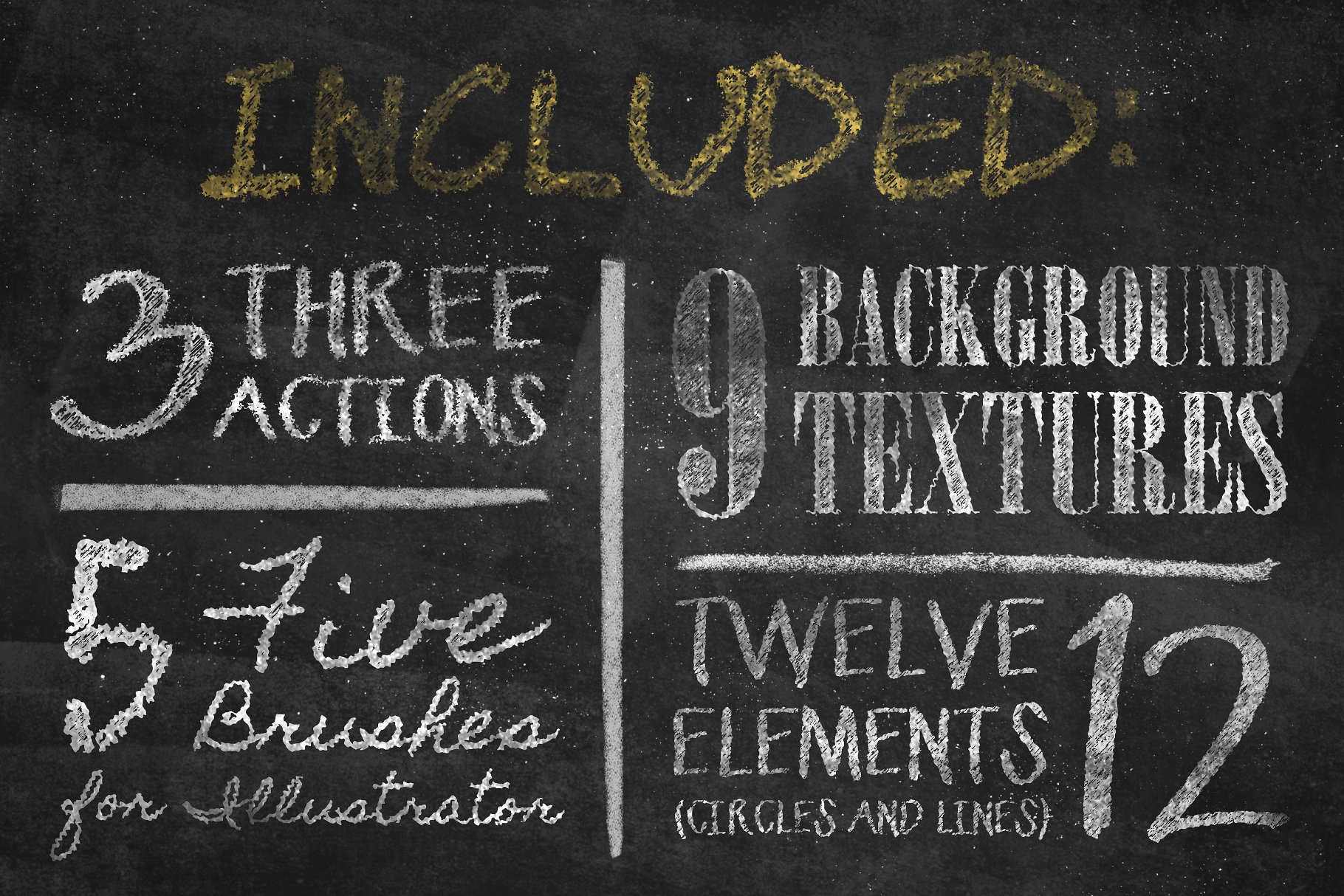 粉笔画粉笔字体样式&PS笔刷 Chalkboard Generator插图2