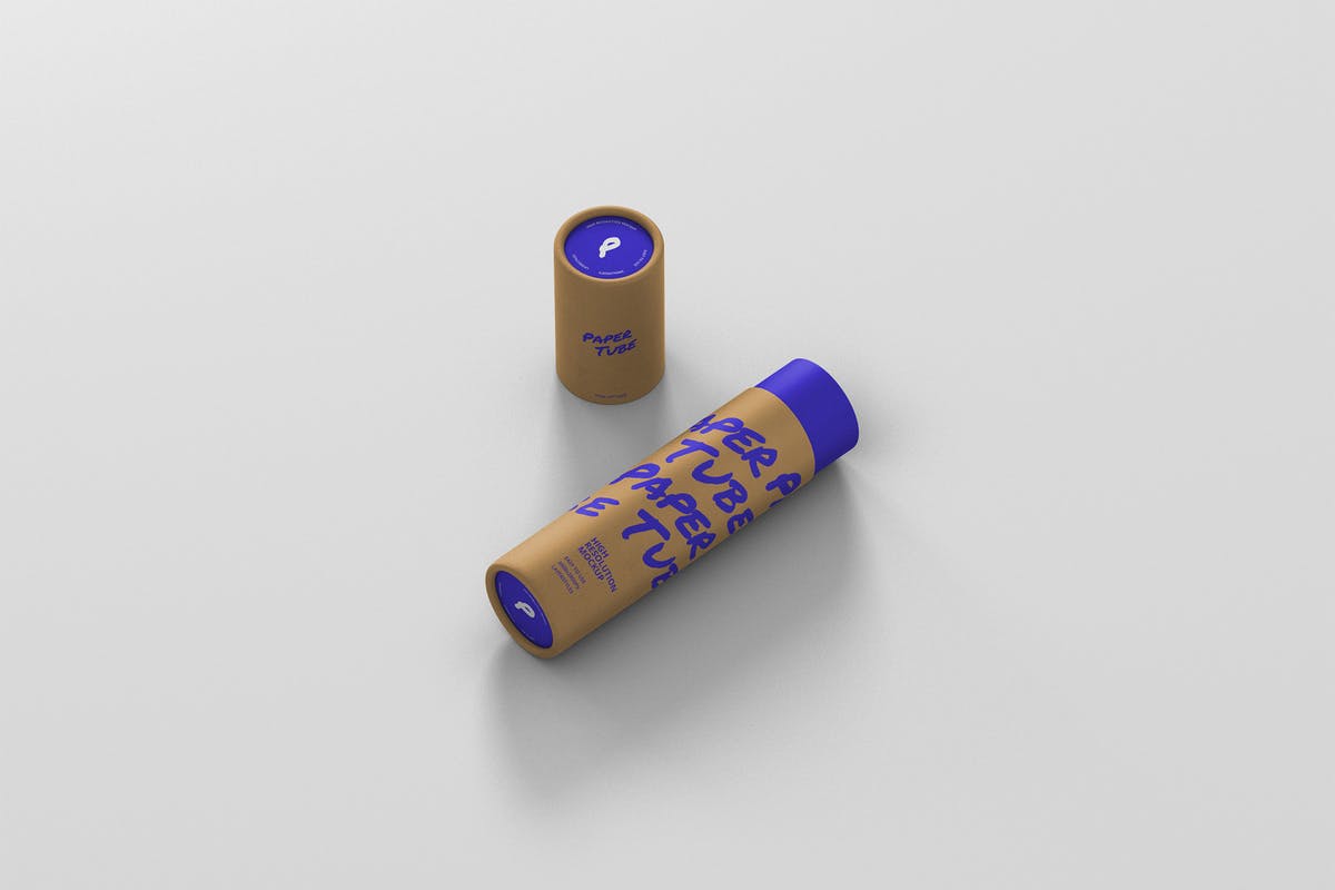 中小尺寸纸筒包装样机 Paper Tube Mockup – Slim Medium Size插图