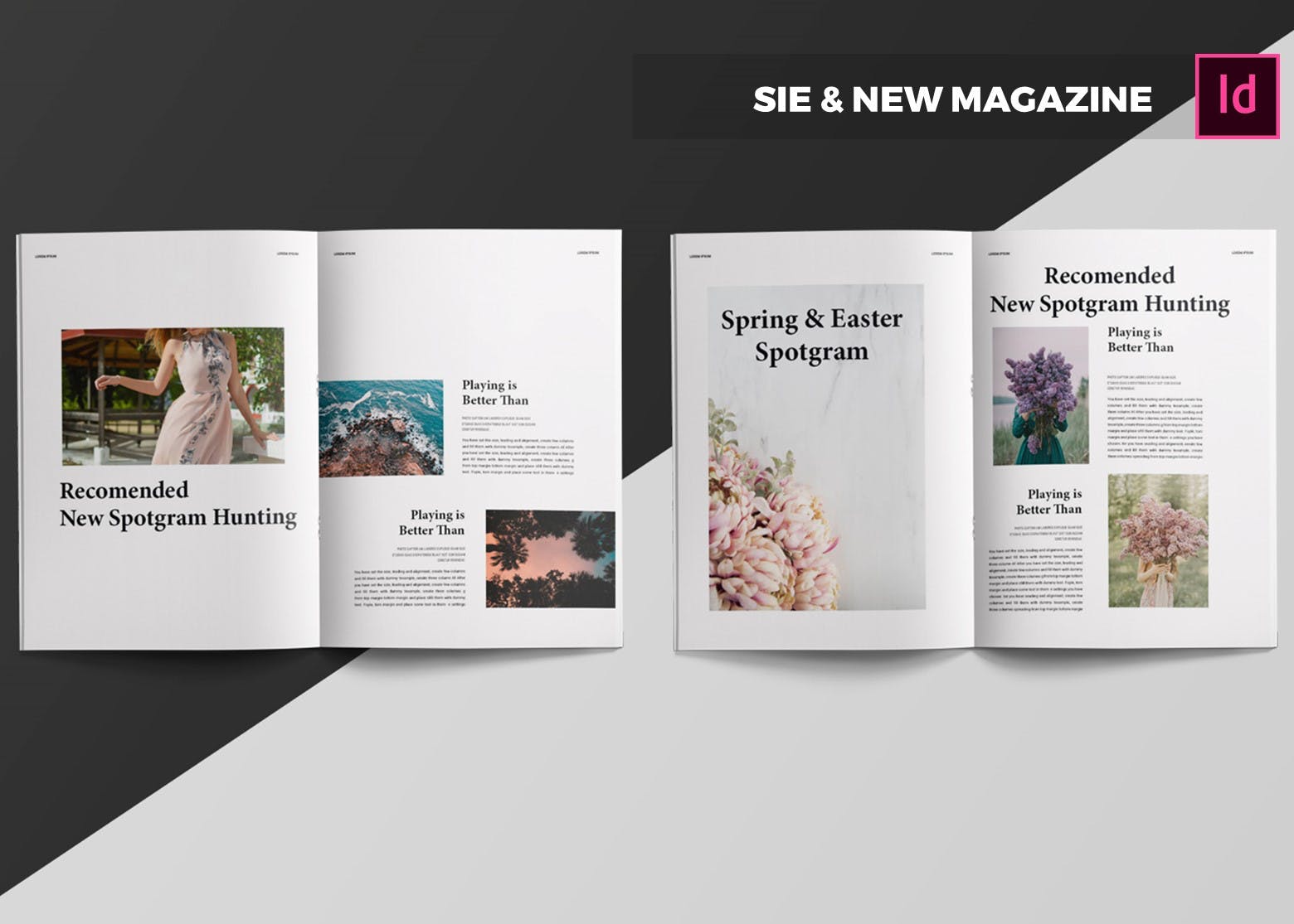 旅行/艺术/摄影/社会杂志设计模板 Sie & New | Magazine Template插图(6)