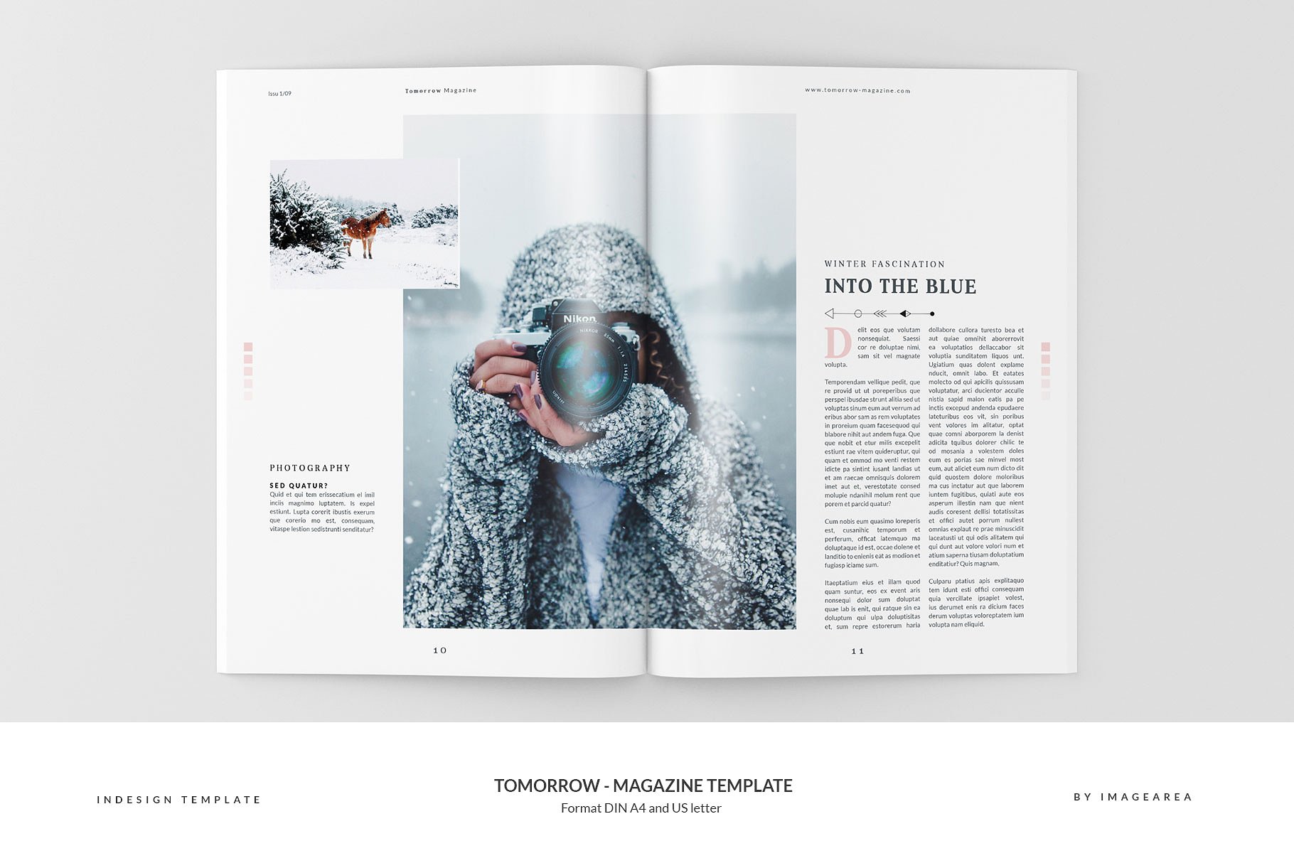 图文并茂排版优秀的专业杂志模板 Tomorrow – Magazine Template插图6