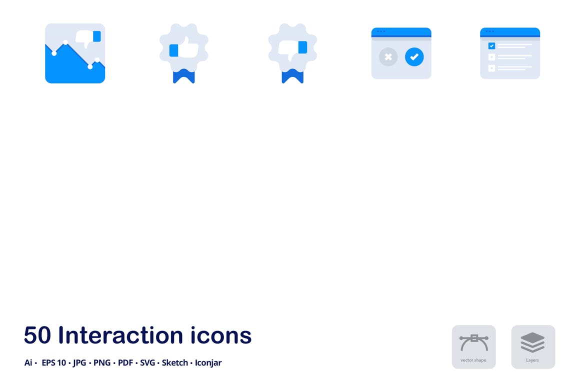 交互动作双色调扁平化矢量图标 Interactions Accent Duo Tone Flat Icons插图(3)