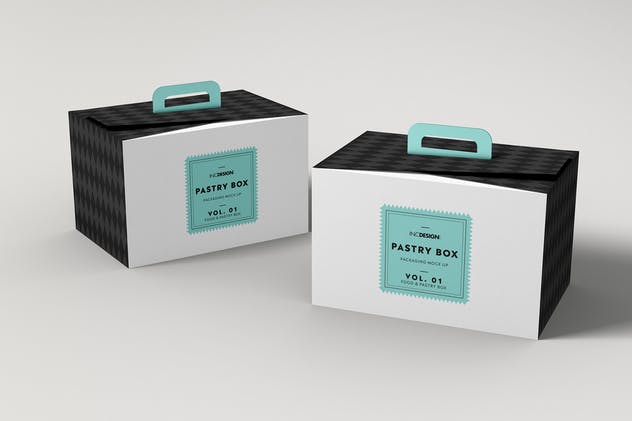 快餐盒糕点外带包装样机v1 Food Pastry Boxes Vol.1: Packaging Mockups插图3