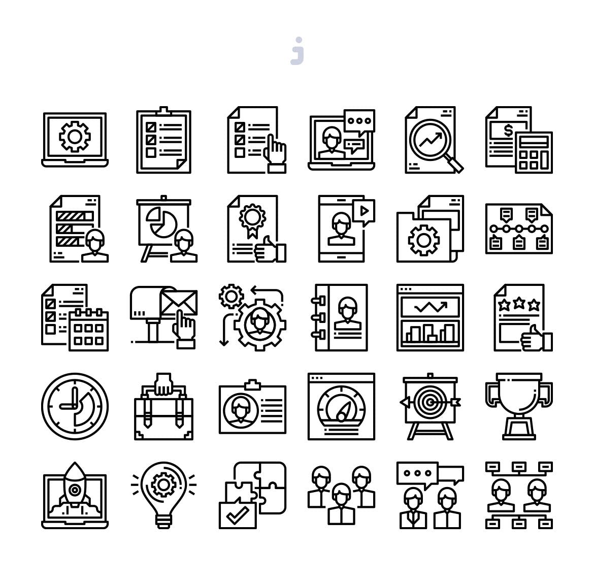 30枚项目管理主题彩色矢量图标素材 30 Project Management Icons插图(2)