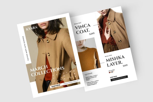 时尚服饰折扣促销广告海报传单模板 Fashion Flyer插图(3)