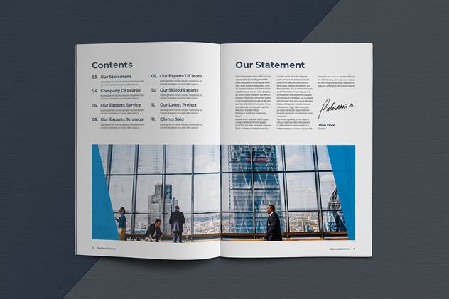 现代专业的企业业务宣传册模板 Business Brochure Template插图(1)