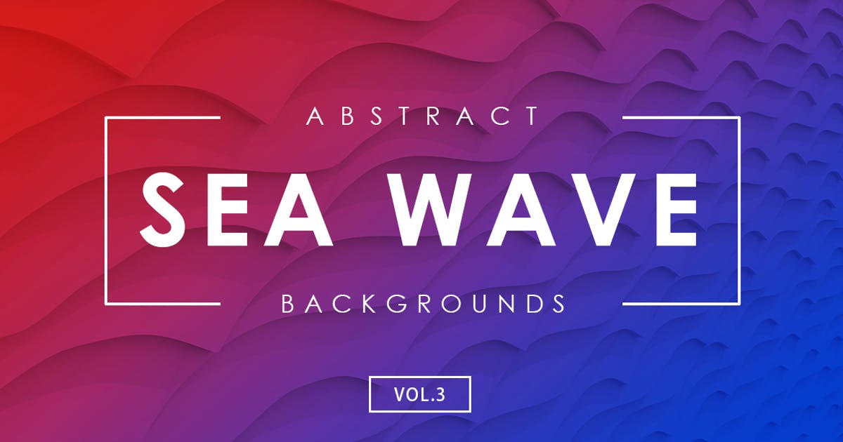 海浪波浪抽象渐变彩色背景设计素材v3 Sea Wave Abstract Backgrounds Vol.3插图